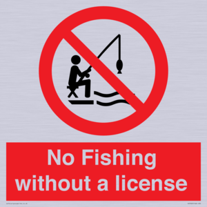 No Fishing without a license